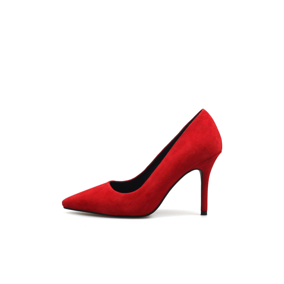 Suede Leather Stiletto Pumps-6