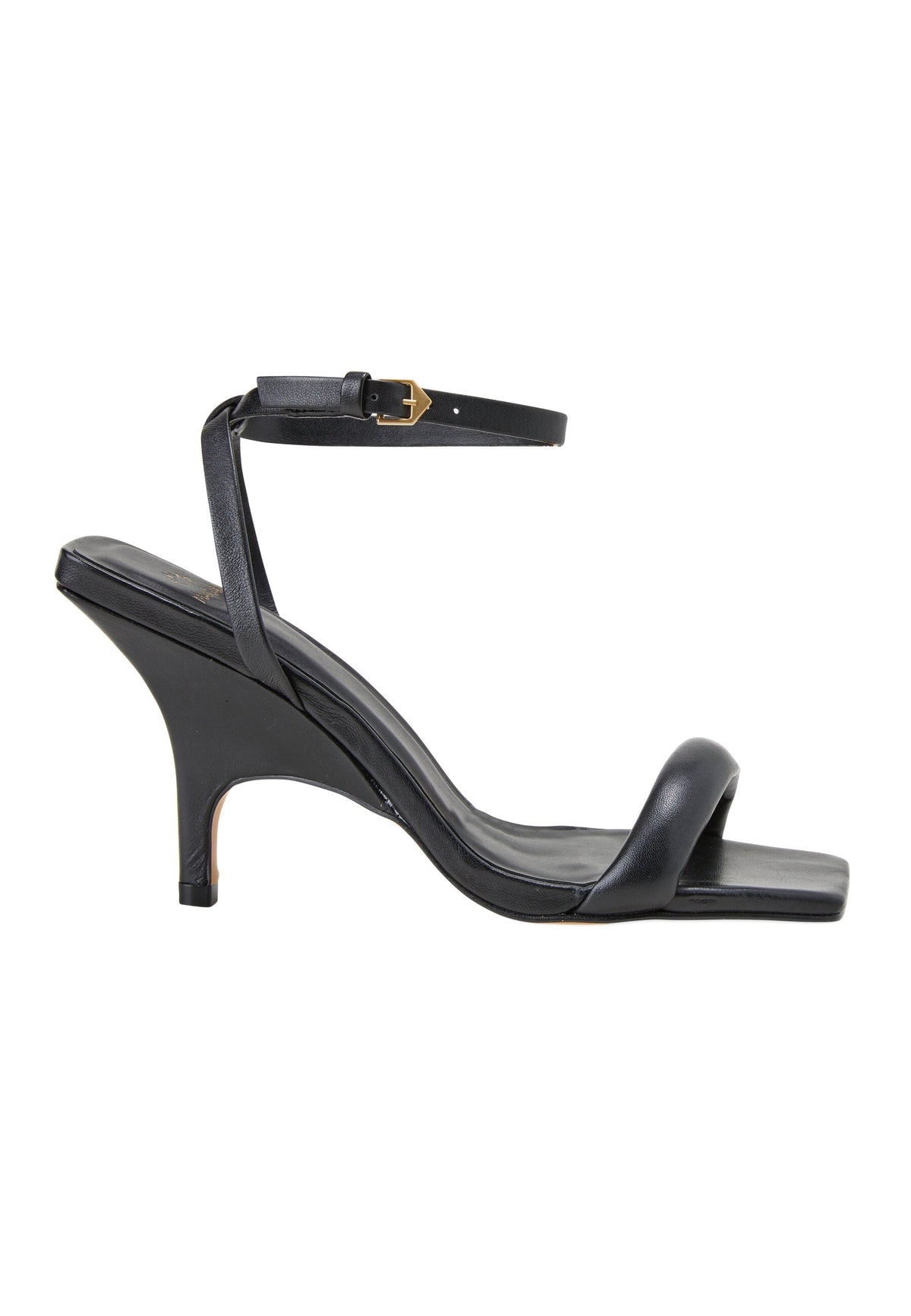 Cortiça Calf Black Leather Sandals – 9cm Ankle Strap Stiletto-0