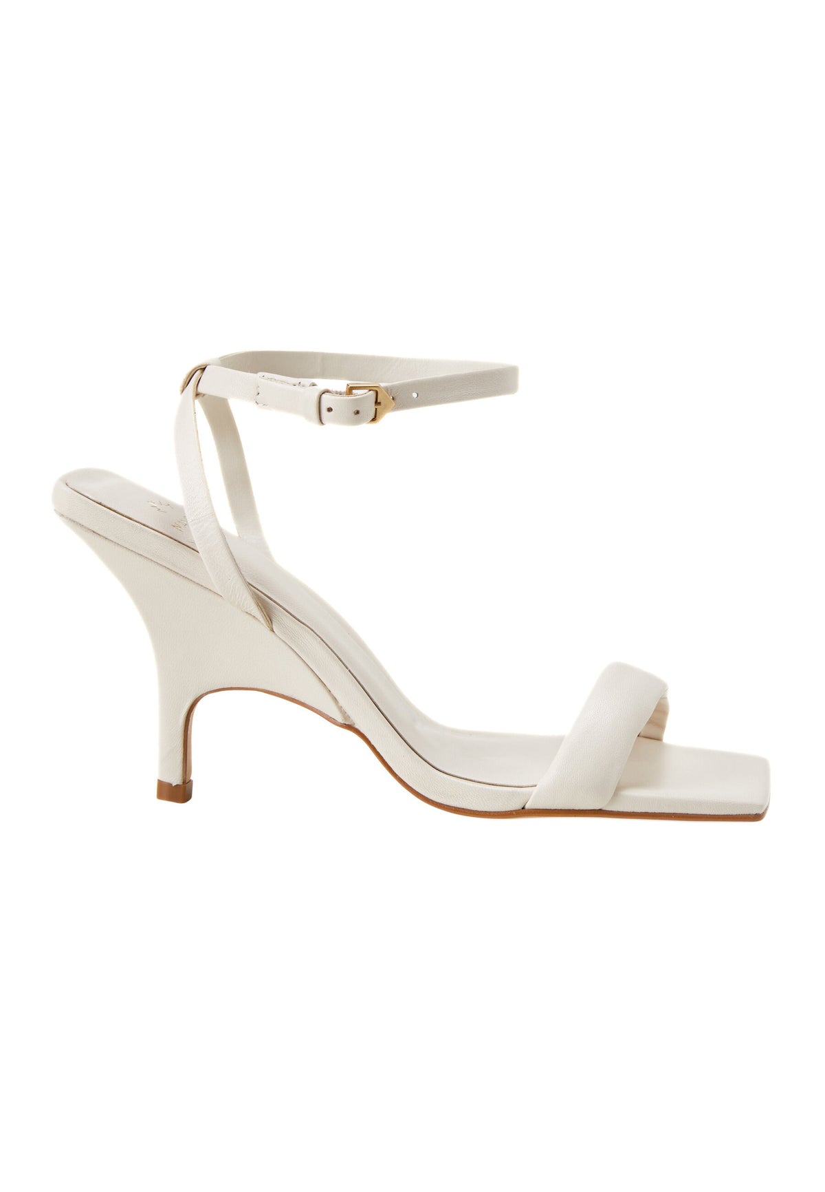 Cortiça Calf Off-White Leather Sandals – 9cm Ankle Strap Stiletto-0