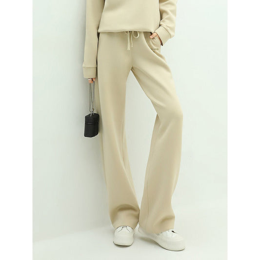 Casual Airy Cream Sweater Pants-0