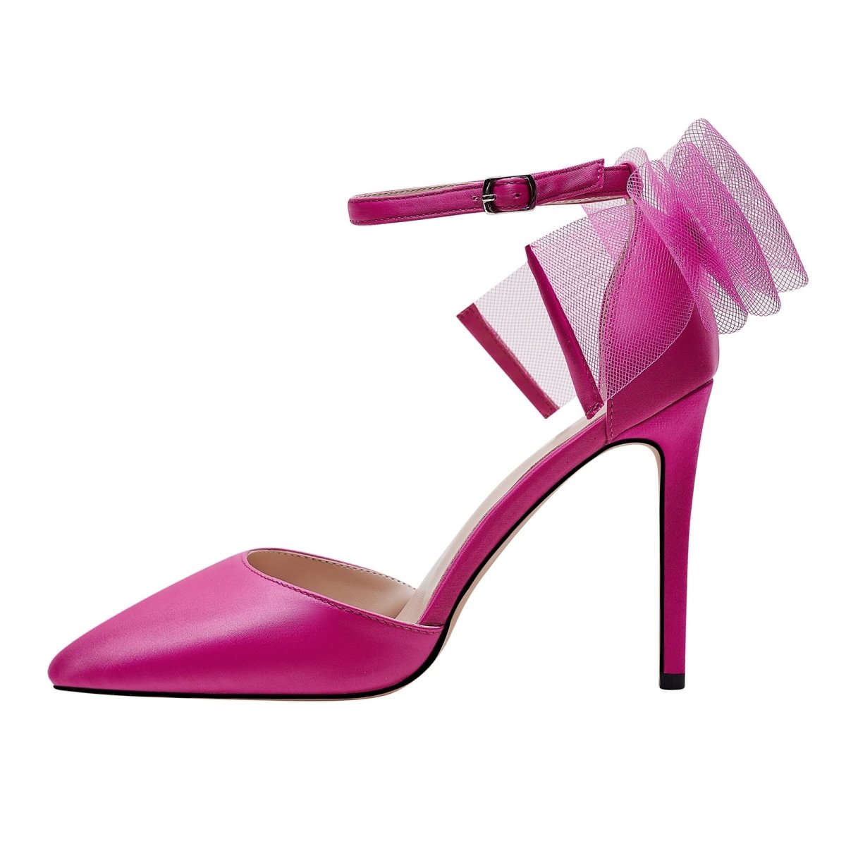 Fairy Bow Pointed Toe D'Orsay Heels-1