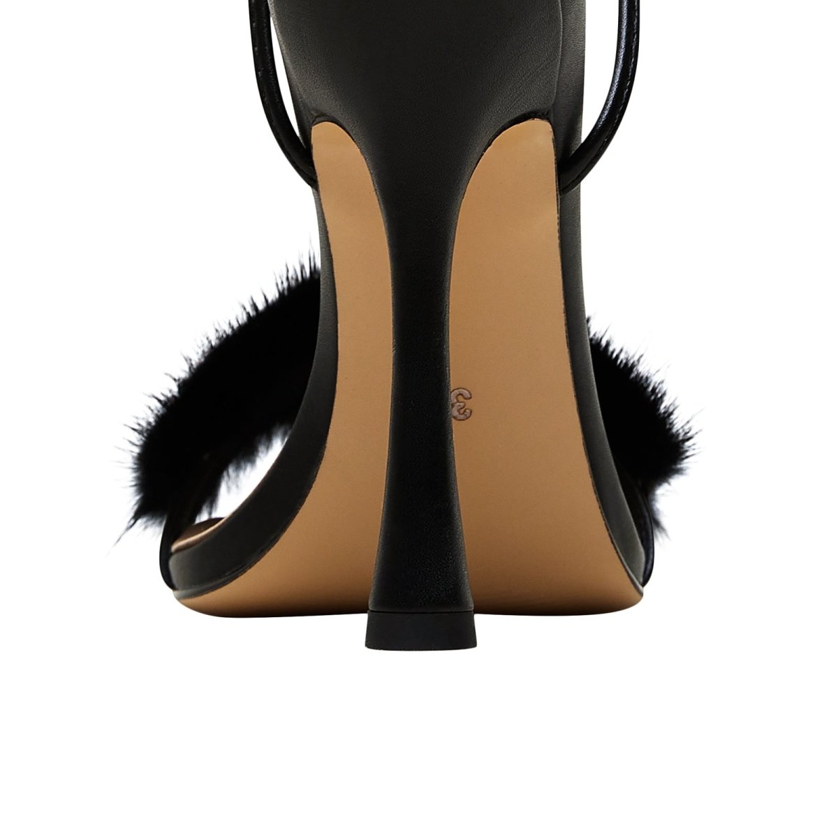 Furry Open Toe Ankle Strap Sandals-3
