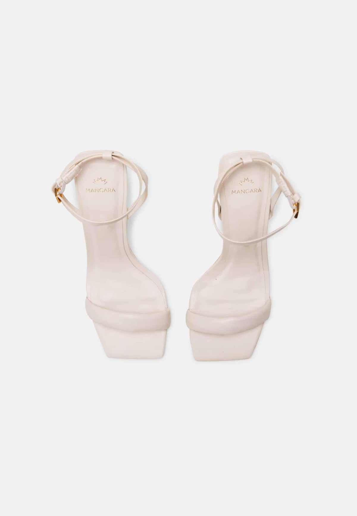 Cortiça Calf Off-White Leather Sandals – 9cm Ankle Strap Stiletto-2
