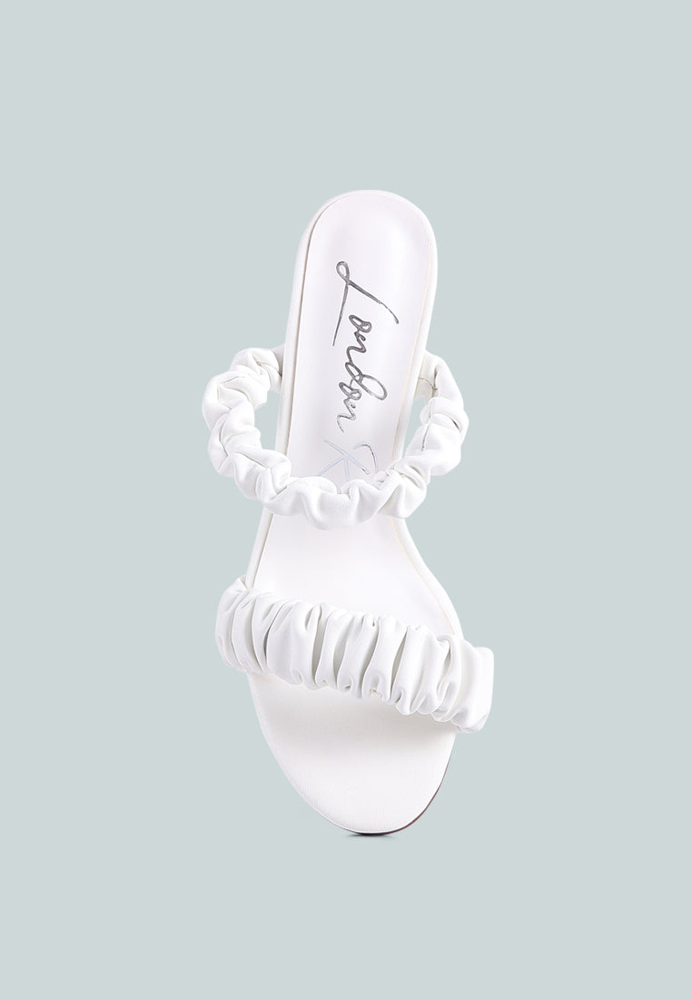 Qualie Ruched Strap Stiletto Sandals-3